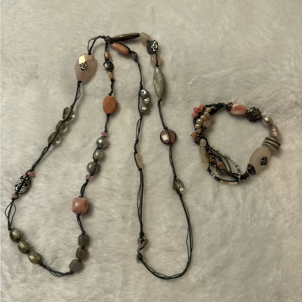 SILPADA  Multi-Color Beaded Necklace and Bracelet Set